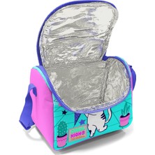 Coral High Kids Turkuaz Pembe Dondurmalı Kedi Desenli Thermo Beslenme Çantası 11751