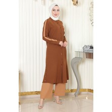 Missvalle Missvalle Arma Detaylı Düğmeli Takım Kahverengi 19197