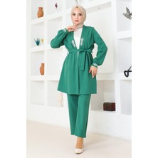 Missvalle Missvalle Taş Detaylı Takım Zümrüt 19203