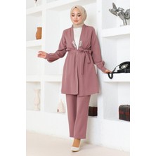 Missvalle Missvalle Taş Detaylı Takım Gül Kurusu 19203