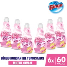 Bingo Soft Konsantre Çamaşır Yumuşatıcısı Mutlu Yuvam 1440 ml X 6 Adet