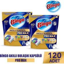 Bingo Akıllı Kapsül Pro Max Bulaşık Makinesi Deterjanı Tableti 120'LI