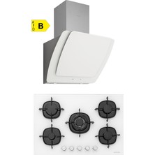 Silverline 2 Li  Ankastre Set  - CS5365W01 - 3373 Misto 60 Beyaz Cam