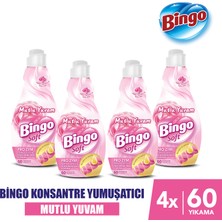 Bingo Soft Konsantre Çamaşır Yumuşatıcısı Mutlu Yuvam 1440 ml X 4 Adet