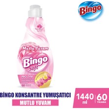 Bingo Soft Konsantre Çamaşır Yumuşatıcısı Mutlu Yuvam 1440 ml X 4 Adet