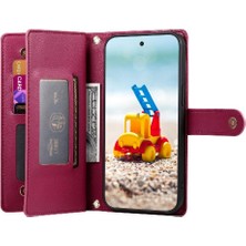 SZY Mall Google Piksel 9 Pro Xl Cüzdan Iş Standı Için Flip Case Crossbody Kayış (Yurt Dışından)