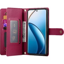 SZY Mall Realme 12 Pro Artı Iş Cüzdan Standı Için Flip Case Crossbody Kayış (Yurt Dışından)