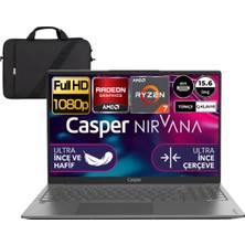 Casper Nirvana X600.5700-BV00X7 Amd Ryzen 7 5700U 8gb Ram 2tb SSD Freedos 15.6" + Çanta