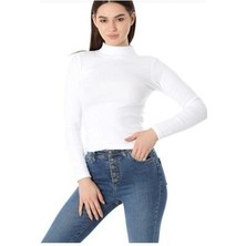 Bluemoor Kadın Uzunkollu Yarım Balıkçı Licralı Penye Badi