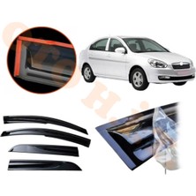 Oto h.i.t. Hyundai Accent Era Cam Rüzgarlığı Parlak Siyah Tam Uyumlu