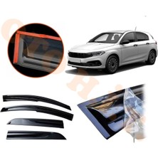Oto h.i.t. Fiat Egea Hatchback Cam Rüzgarlığı Parlak Siyah Tam Uyumlu