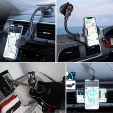 Buffer Buffer® Ayarlanabilir Vakum Kilitli Cam ve Torpidoya Takılabilen Telefon Tutucu