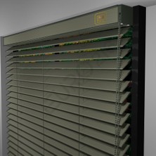 Jaluzi By Euro216  Ahşap Jaluzi Perde 50 mm GERÇEK AHŞAP Redüktörlü / Zincirli  TAŞ Renk