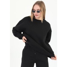 CMZ Collection Kadın Uzun Kollu Bisiklet Yaka 3 Iplik Sweatshirt