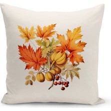 Bertille Home Sonbahar Serisi Çift Tarafı Dijital Baskılı Kırlent Kılıfı (Halloween Autumn Cushion Cover)