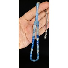 Anemore Collection KEDİGÖZÜ TESBİH MAVİ RENKLİ KAPSÜL KESİM HEDİYE T-337