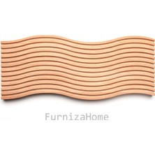 Furniza Home Ahşap Oymalı Dalgalı Uzun Gökkuşağı Dekoratif Tepsi Sunum Tepsisi Sunumluk Sunum Tabağı