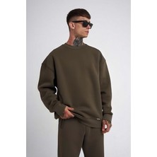 CMZ Collection Erkek 3 Iplik Bisiklet Yaka Oversize Sweatshirt