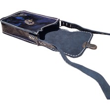 Semiramis Dionysos SS10 Model El Yapımı Vintage Unisex El Dikişi  Crazy Deri Küçük Boy Çanta Telefon Çantası
