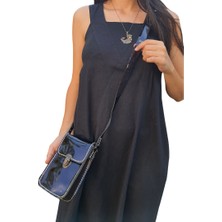 Semiramis Dionysos SS10 Model El Yapımı Vintage Unisex El Dikişi  Crazy Deri Küçük Boy Çanta Telefon Çantası