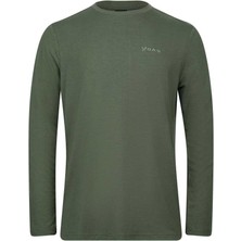 2AS Vernon Erkek Uzun Kol Viloft T-Shirt Haki 2ASVERMFBSS24-21417