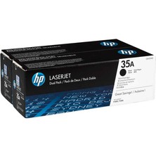 Plusink Hp 35A-CB435AD Orijinal Toner Ikili Paket