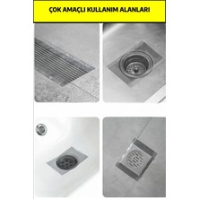 Safestore Çok Amaçlı Gider Süzgeci, Saç Kılı Tutucu ve Sineklik Tamir Kiti 12 cm * 4 Metre