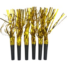 Kidspartim Gold Püsküllü Siyah Kaynana Dili 6 Adet