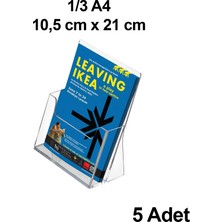 Trend Pleksi 5 Adet 1/3 A4 Masaüstü Broşürlük (10.5cm x 21CM)