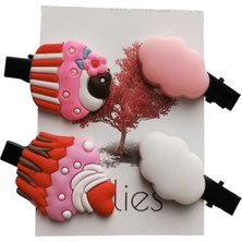 Lelies 4'lü Silikon Pens Toka Cupcake Temalı