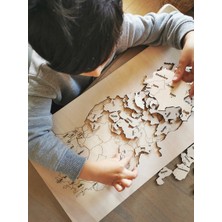 Letbil Reklam Ahşap Türkiye Haritası, Yapboz, Puzzle Kutulu - (50X27,50CM)