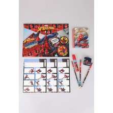 Marvel Spider-Man LİSANSLI SPIDERMAN 10 PARÇA KIRTASİYE SETİ,ÇITÇIT DOSYA,OKUL ETİKETİ,BLOKNOT,3 ADET KURŞUN KALEM,KALEMTRAŞ,ROKET SİLGİ