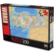 Lucest Urg  Puzzle 200 Parça Türkiye Siyasi Haritası Lucest Yeni