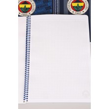 Fenerbahçe Lisanslı Fenerbahçe Spırallı Kareli A4 Karton Kapak 72 Yaprak Defter