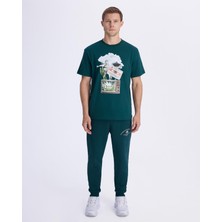 Kappa Authentic Vitor Erkek Petrol Yeşili Regular Fit T-Shirt