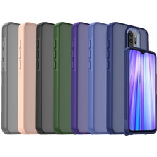 Denza Case Xiaomi Redmi Note 8 Pro Kılıf Kenarları Renkli Çıkıntılı Kapak - Siyah