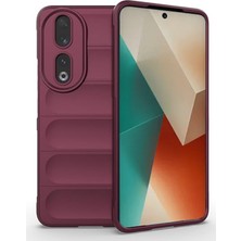 Denza Case Huawei Honor 90 Kılıf Arkası Bombeli Silikon Kapak - Bordo