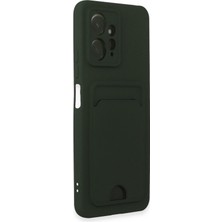 Denza Case Xiaomi Redmi Note 12 Kılıf Kartvizitli Silikon Kapak - Koyu Yeşil