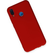 Huawei P20 Lite Kılıf Içi Kadife Lansman Kapak - Kırmızı