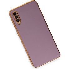 Samsung Galaxy A30S Kılıf Parlak Kamera Çıkıntılı Silikon Kılıf - Mor