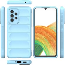 Samsung Galaxy A33 5g Kılıf Arkası Bombeli Silikon Kapak - Sky Blue