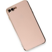 Apple iPhone 8 Plus Kılıf Parlak Kamera Çıkıntılı Silikon Kılıf - Pembe