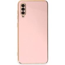 Samsung Galaxy A50 Kılıf Parlak Kamera Çıkıntılı Silikon Kılıf - Pembe