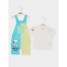 Disney Snoopy Lisanslı Erkek Bebek Salopet Takım 219400