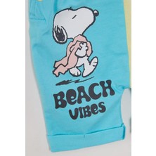 Disney Snoopy Lisanslı Erkek Bebek Salopet Takım 219400