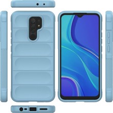 Xiaomi Redmi 9 Kılıf Arkası Bombeli Silikon Kapak - Sky Blue