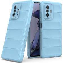 Xiaomi Mi 11T Kılıf Arkası Bombeli Silikon Kapak - Sky Blue