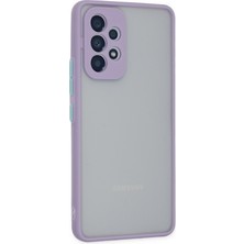 Denza Case Samsung Galaxy A33 5g Kılıf Kenarları Renkli Mat Kapak - Mor