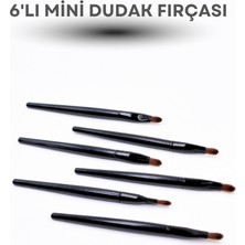 Dvl 6'Lı Mini Ruj Fırçası- Ince Ruj Fırçası -6'Lı Mini Dudak Fırçası-Ince Ruj Fırçası