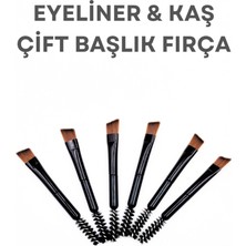 Dvl 6'Lı Mini Ultra Ince Açılı Eyeliner Ve Kaş Fırçası- Çift Taraflı Eyeliner Ve Kaş & Maskara Fırçası